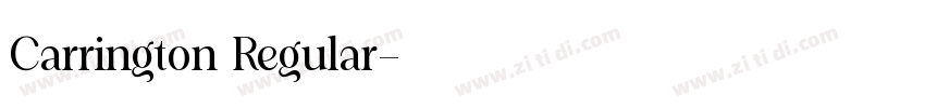 Carrington Regular字体转换
